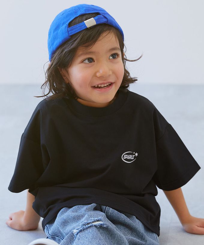 日本 devirock - 抗UV 不易皺速乾印花短袖上衣-胸前小logo-黑