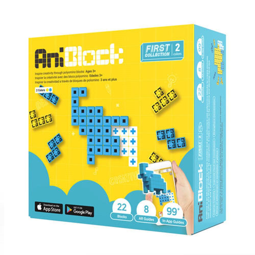 AniBlock 安尼博樂 - AR積木拼圖-2色-(黃色&藍色)