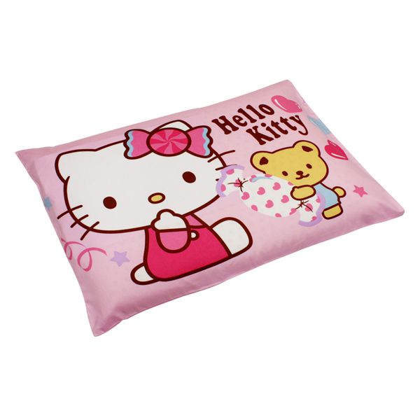 鴻宇 HongYew - Hello Kitty兒童標準型乳膠枕-甜蜜夥伴-粉色 (35x50x9 cm)