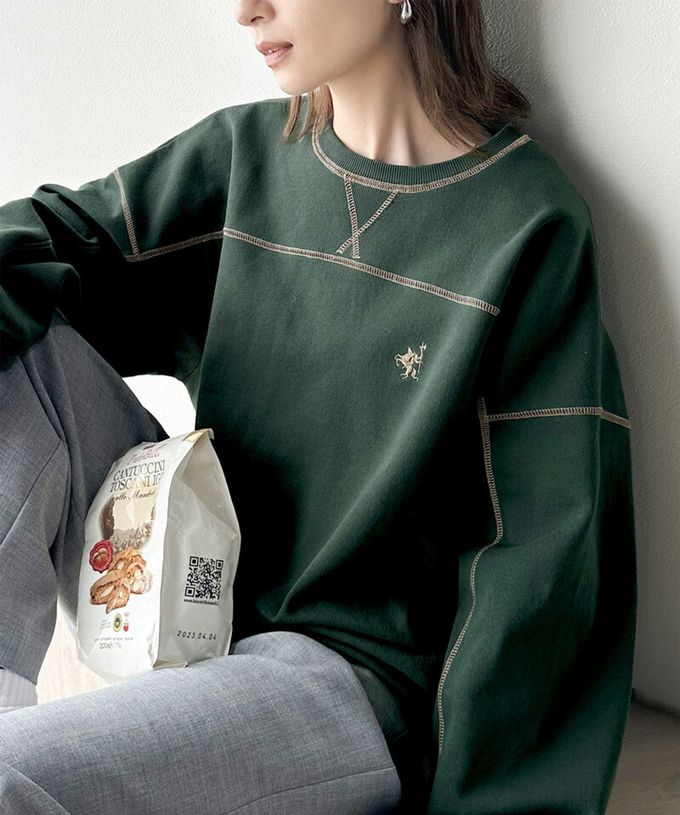 日本 Classical Elf - Java logo刺繡拷克邊圓領大學T-米杏