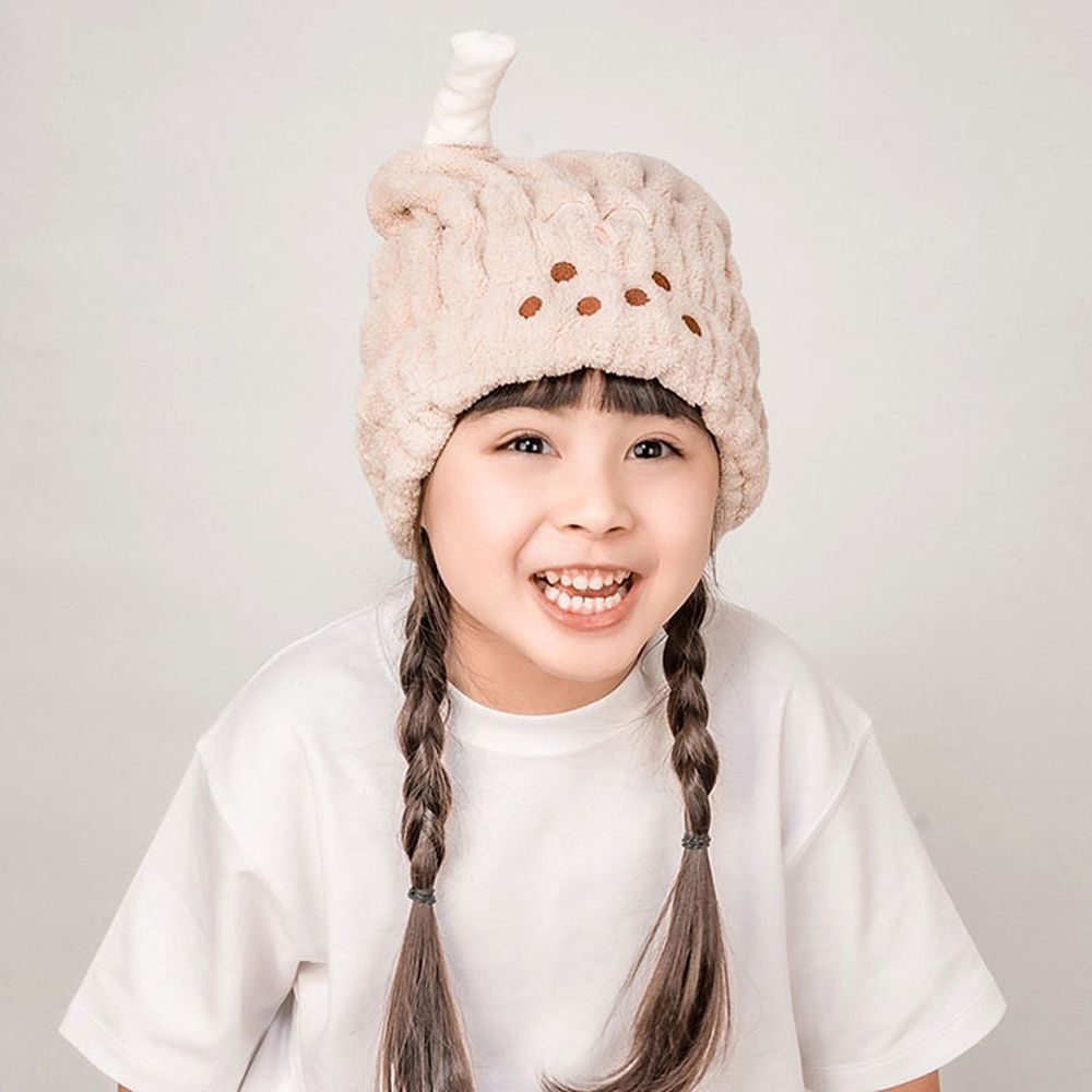 美食系列超細纖維浴帽-珍珠奶茶-65g