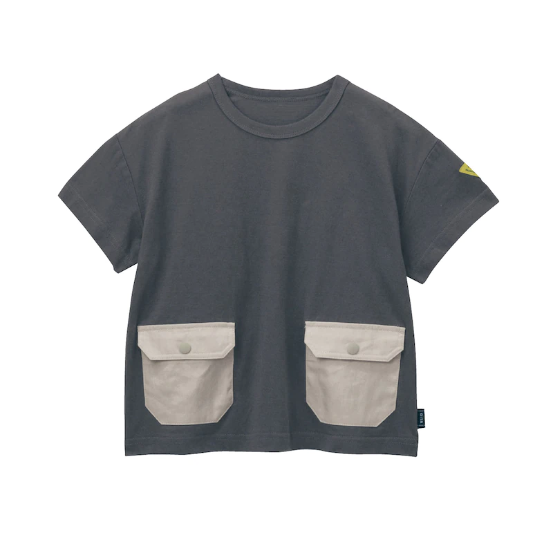 日本千趣會 - GITA 天竺棉雙口袋短T-深灰