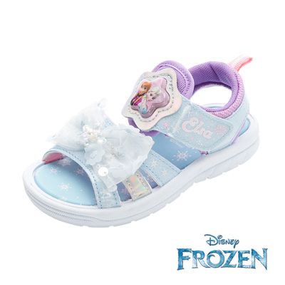 Disney 迪士尼 - 冰雪奇緣 童鞋 電燈涼鞋 FOKT51556-輕量防水-紫藍-(中童段)
