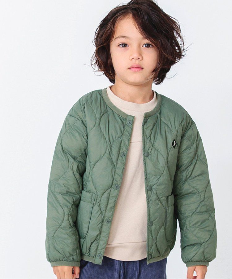 日本 BREEZE - 圓領好搭絎縫鋪棉外套(可機洗)-紅