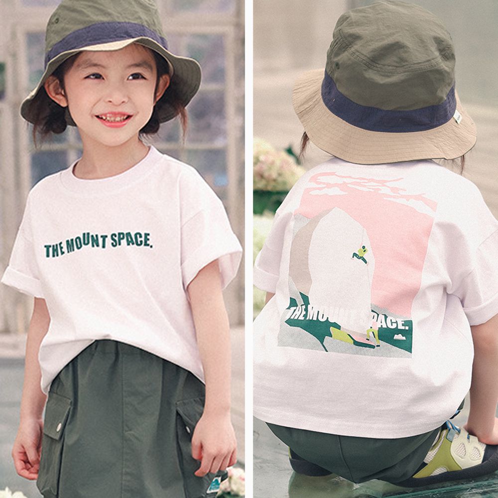 棉質圓領短袖上衣-垂直極限-白色