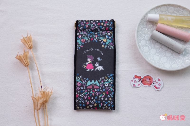 日本 3carat - 雲朵柔棉彈簧口金化妝包/眼鏡盒-玫瑰物語-粉 (17.5x8cm)