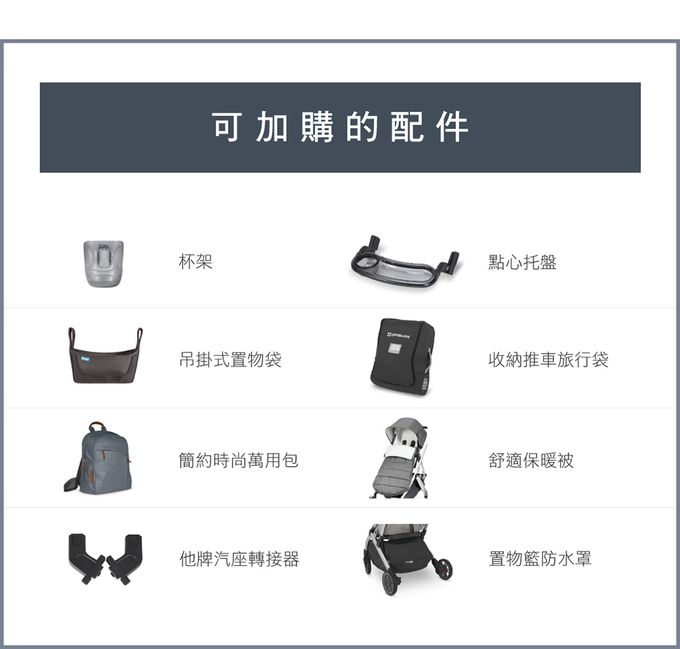 美國UPPAbaby - 『週年慶限定組+旅行袋』【UPPAbaby】MINU V2魅力都會時尚推車-四色可選(贈:原廠杯架/內含:擋雨罩) (天峰藍CHARLOTTE)