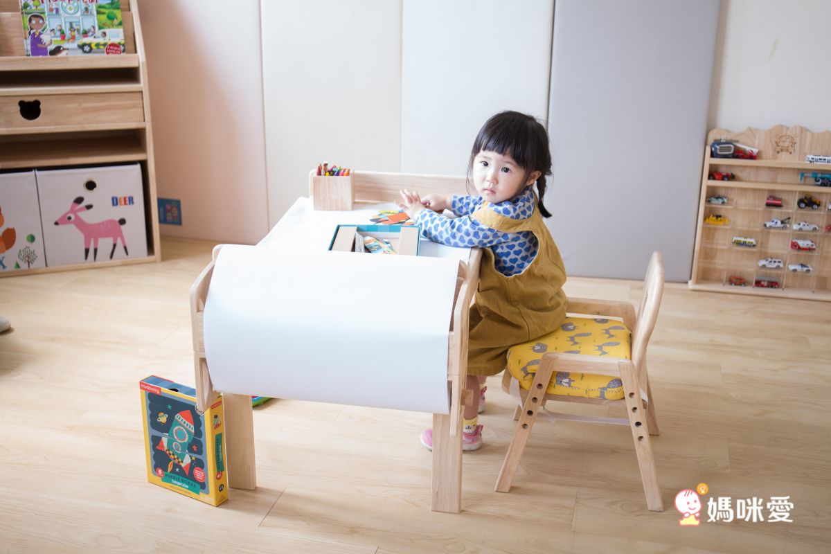 環安傢俱 - 【一般款】幼兒成長桌椅組/一桌一成長椅-一般桌+加大款小熊椅