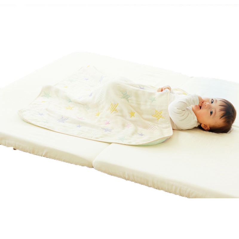 akachan honpo - 6層棉紗被 附固定夾-動物-黑色 (70×85cm)