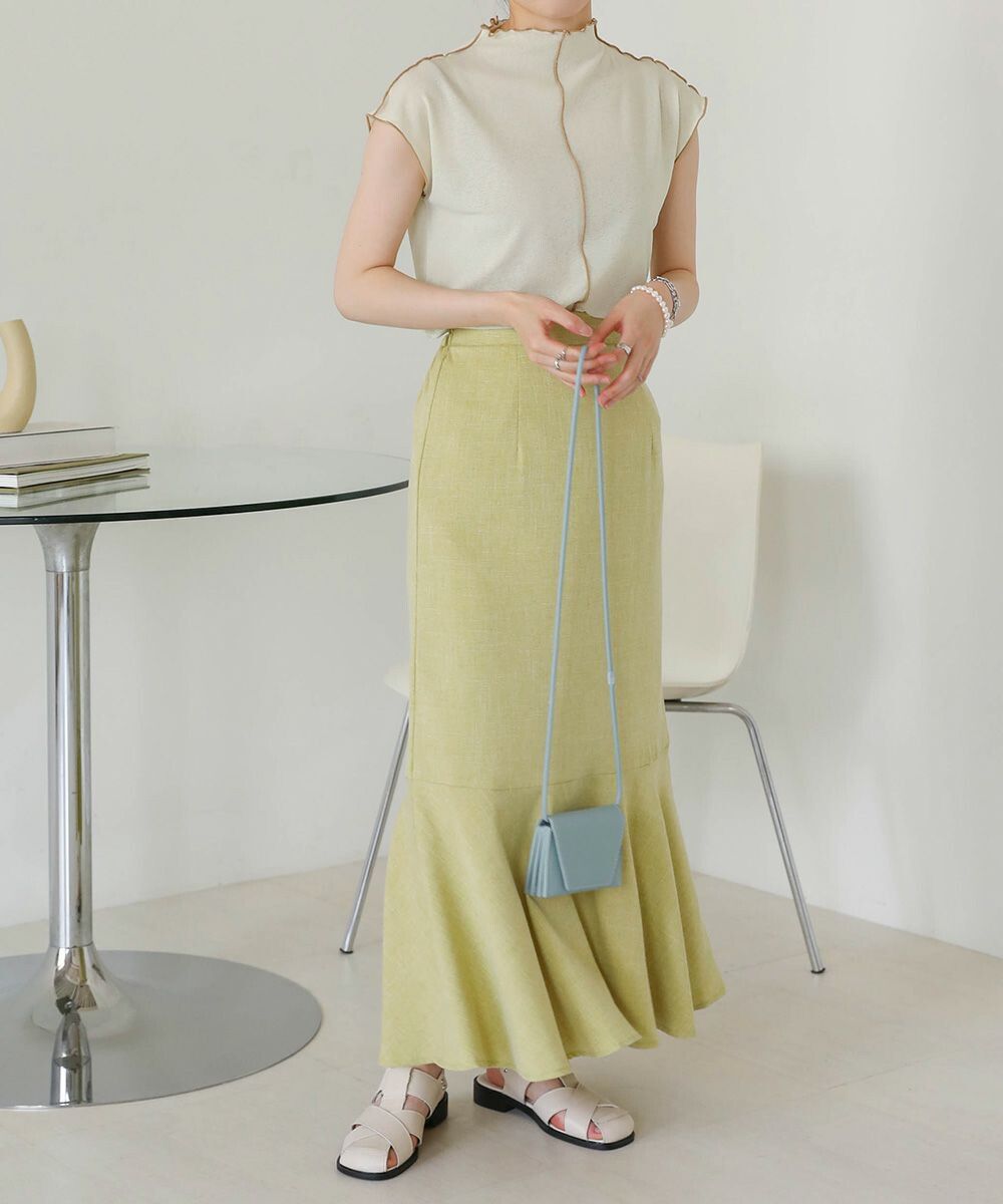 日本 Bab - 雲朵捲捲邊法式袖上衣-摩卡