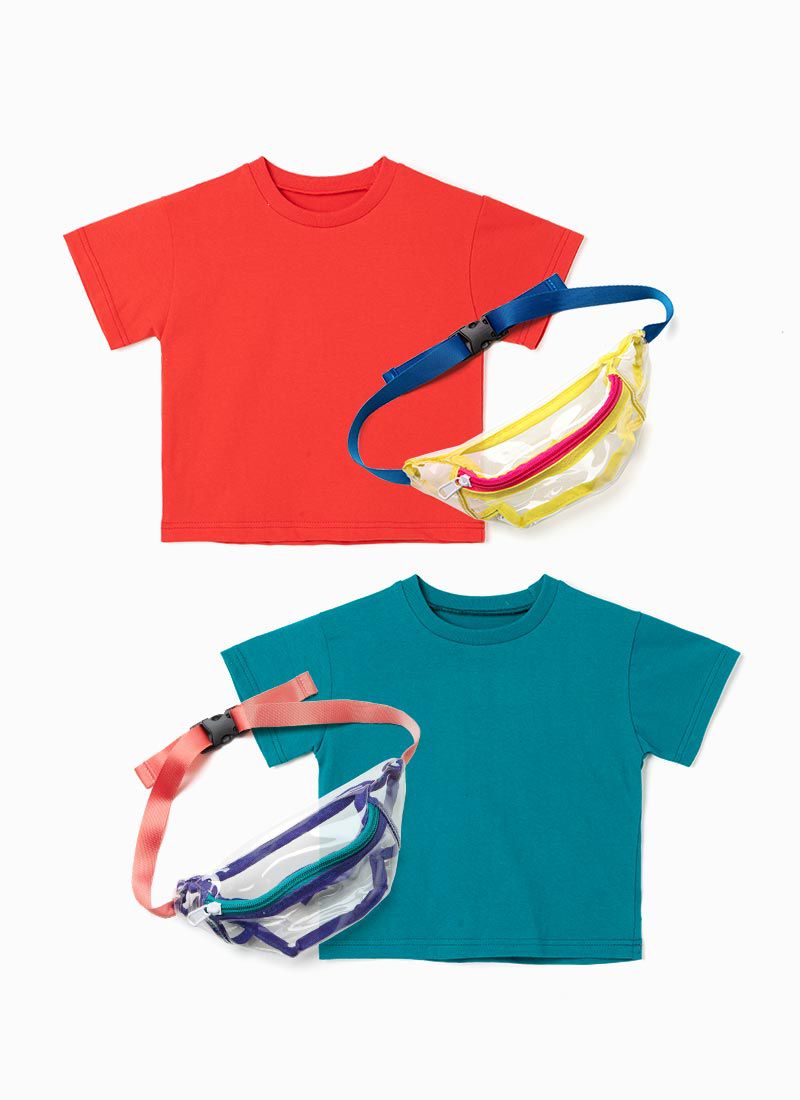 韓國 OZKIZ - (附透明包)簡約短袖上衣-紅