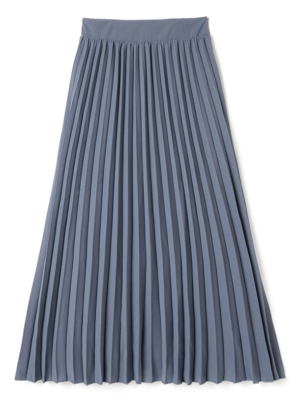 日本 GRL - 顯瘦立體壓紋百褶長裙-天使白