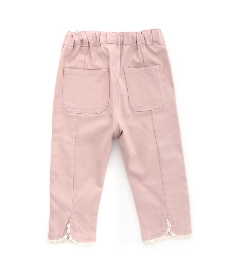 日本 apres les cours - 涼感素材下擺開叉8分褲-牛仔藍