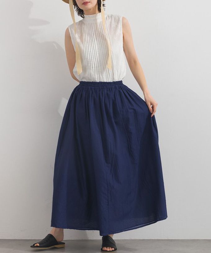 日本 Lupilien - 熱銷再販 2way雙面穿印度棉典雅長裙-灰x珊瑚橘