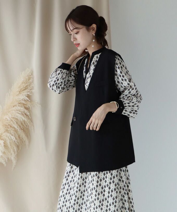 日本 BLUE EAST - 百搭率性西裝背心-黑