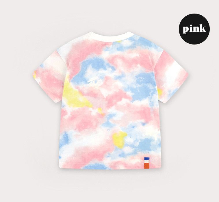 韓國 HEJMINI - 柴犬渲染色T-天藍