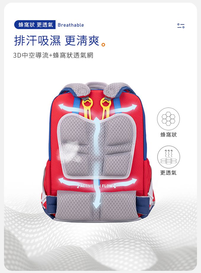 MoonRock - 護脊書包-SP101 粉紅色成長型2023款 適用身高:95-140公分-19L