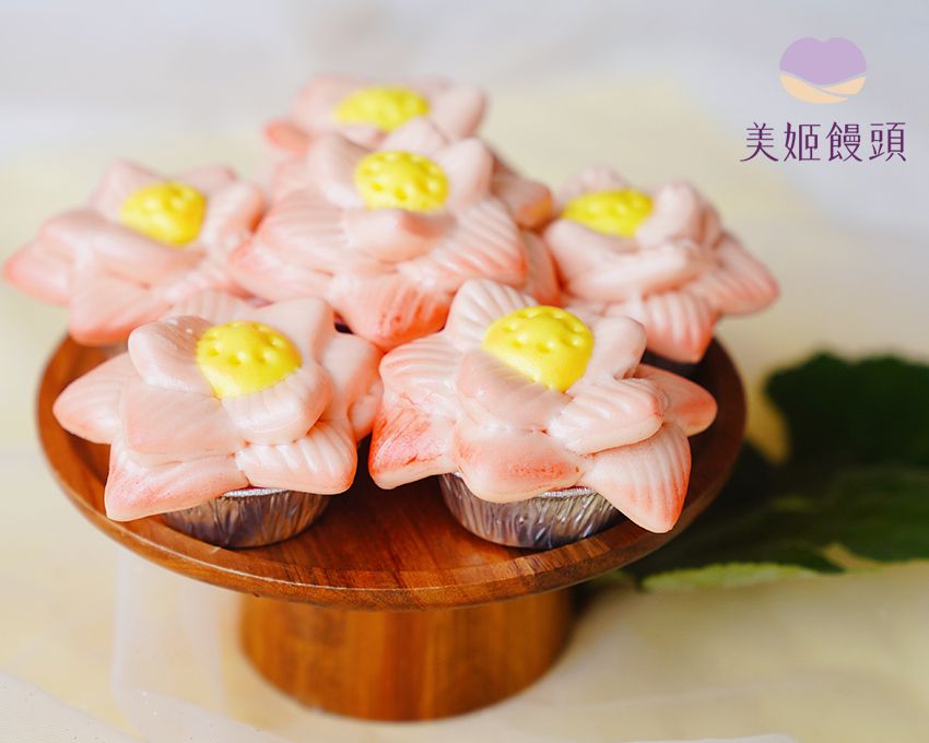 美姬饅頭 - 全素祈福蓮花造型饅頭 (6入)-30g