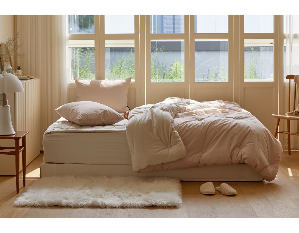 韓國 Maatila - 高密度60支棉舒柔超細纖維棉被(冬被)-草莓拿鐵