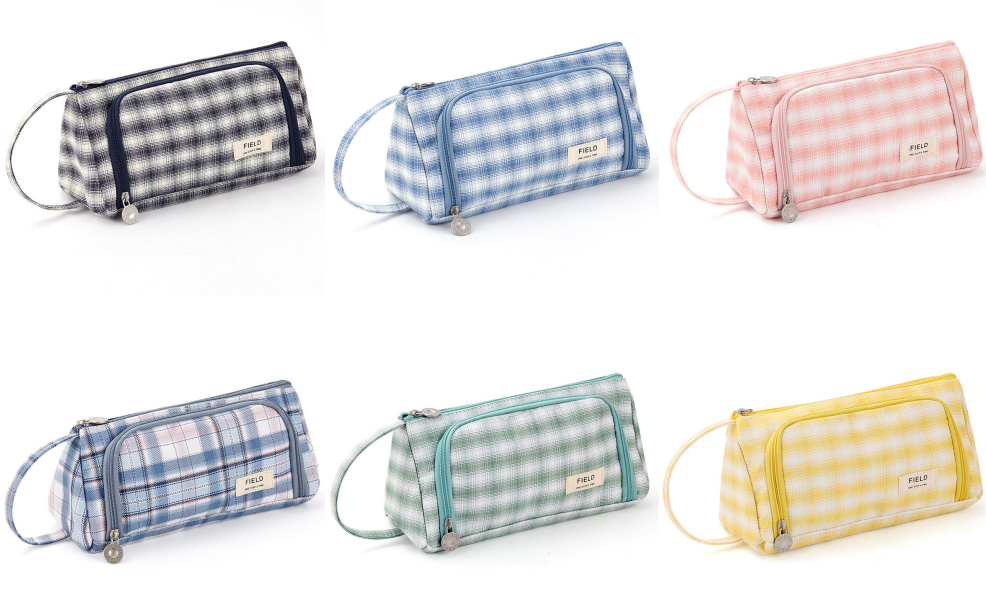 三角形大開口鉛筆袋-紫色