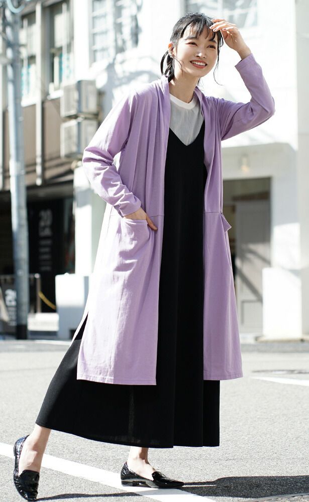 日本 zootie - UV對策 輕盈著感V領防曬外套-長版-淺米杏