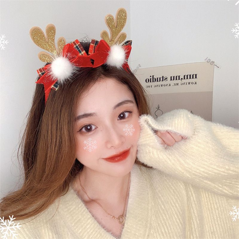 聖誕節造型髮箍-鈴鐺蝴蝶結