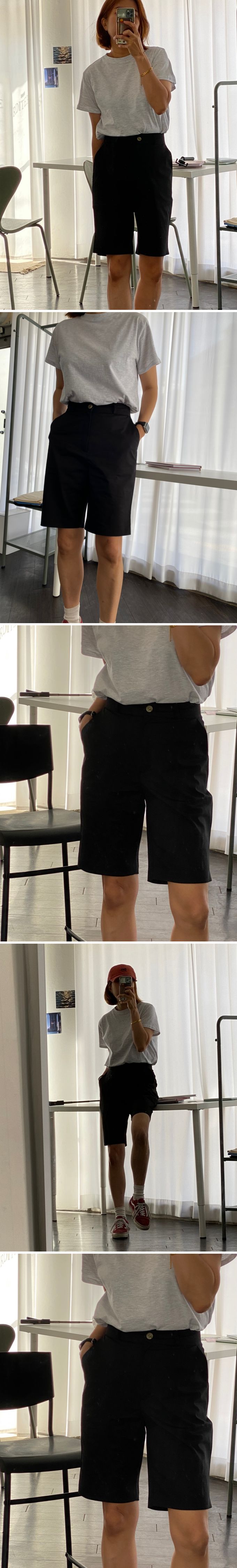 韓國 orrrn - 韓系休閒風五分褲-白