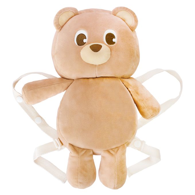 akachan honpo - 嬰兒防護枕背包-週年紀念小熊-淺棕色