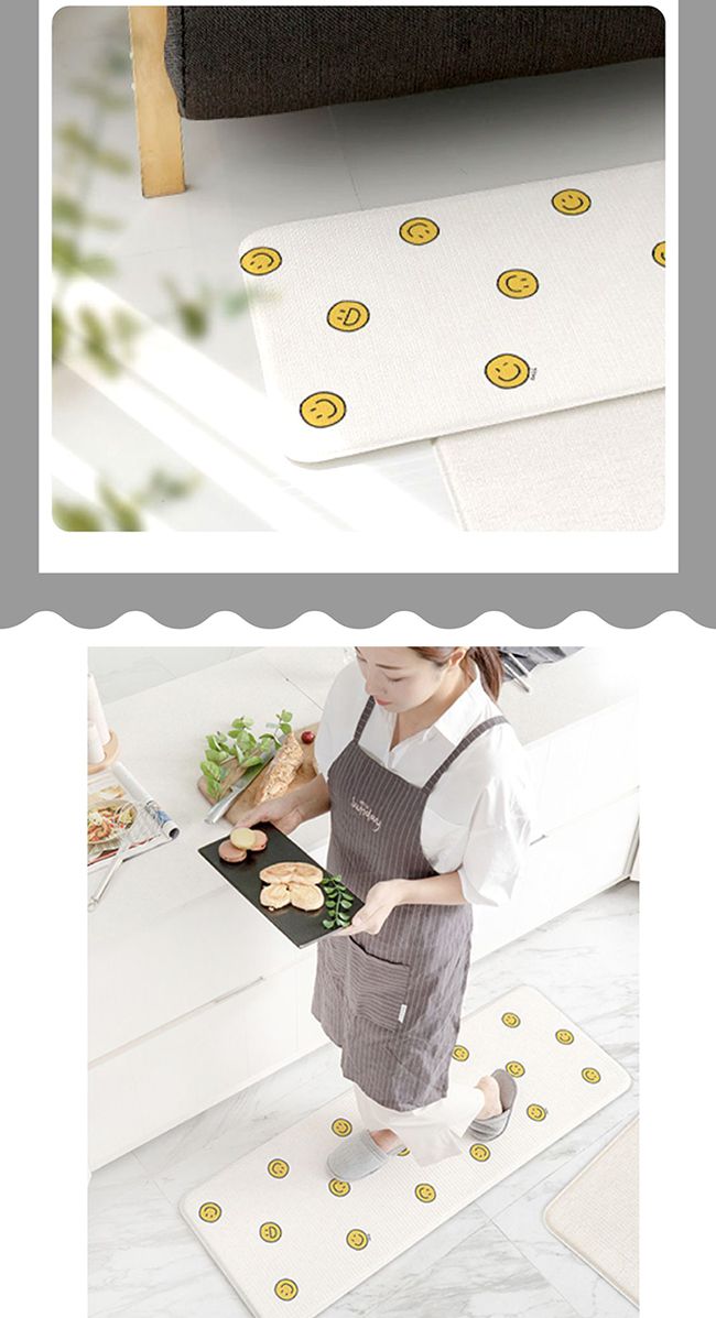 韓國 Parklon 帕龍 - 雙面多用途長地墊/走道墊/廚房墊-黛西小花 (95x44x1.2 cm)