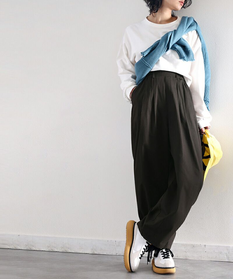 日本 Classical Elf - [日雜推薦] 美式休閒寬褲-綠黃