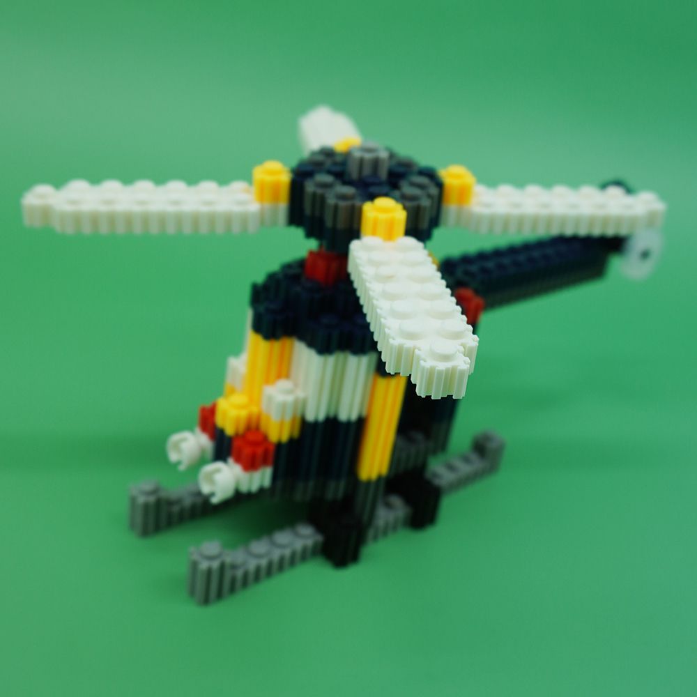 韓國 Color Story - 免燙拼豆包-3D立體黑色直升機(10mm)