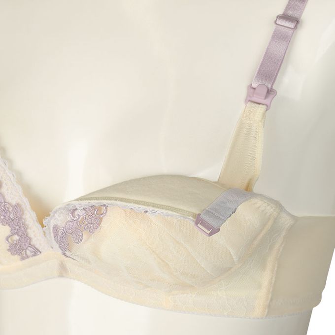 akachan honpo - 美型 無鋼圈胸罩 具哺乳功能-象牙白色