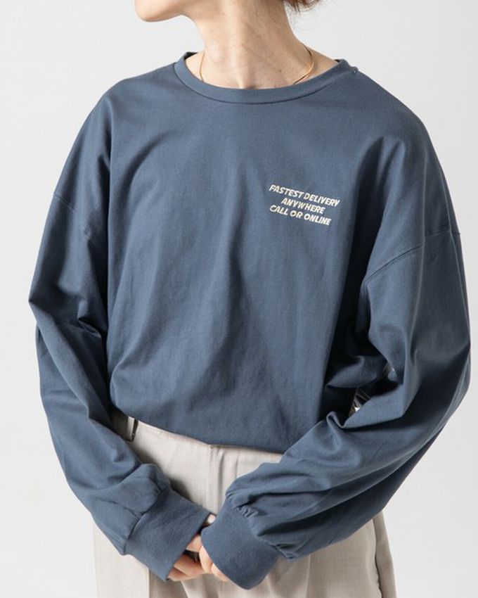 日本 gleam - 俏皮美式漢堡泡棉印花長袖T恤-咖啡棕