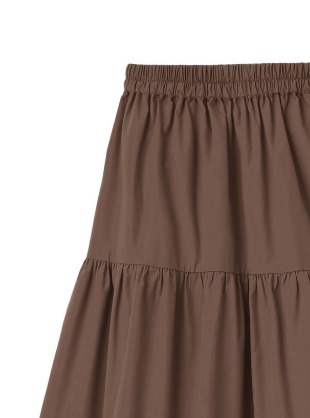 日本 GRL - 文藝百搭層次蛋糕長裙-象牙杏