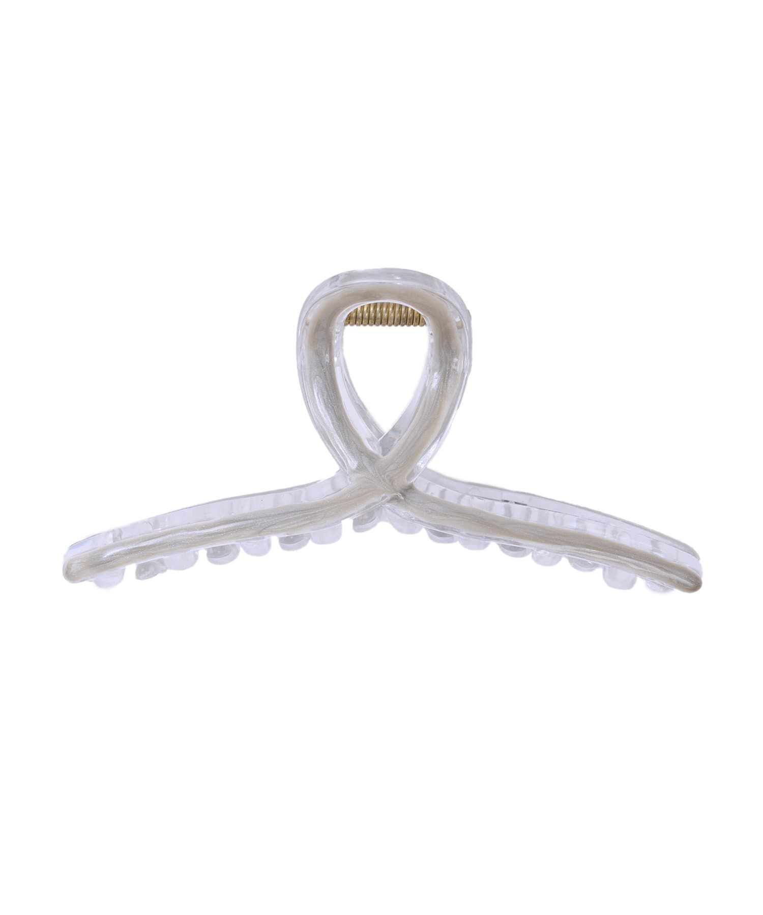 日本 Lattice - 透明軟糖壓克力抓夾/鯊魚夾-淺灰