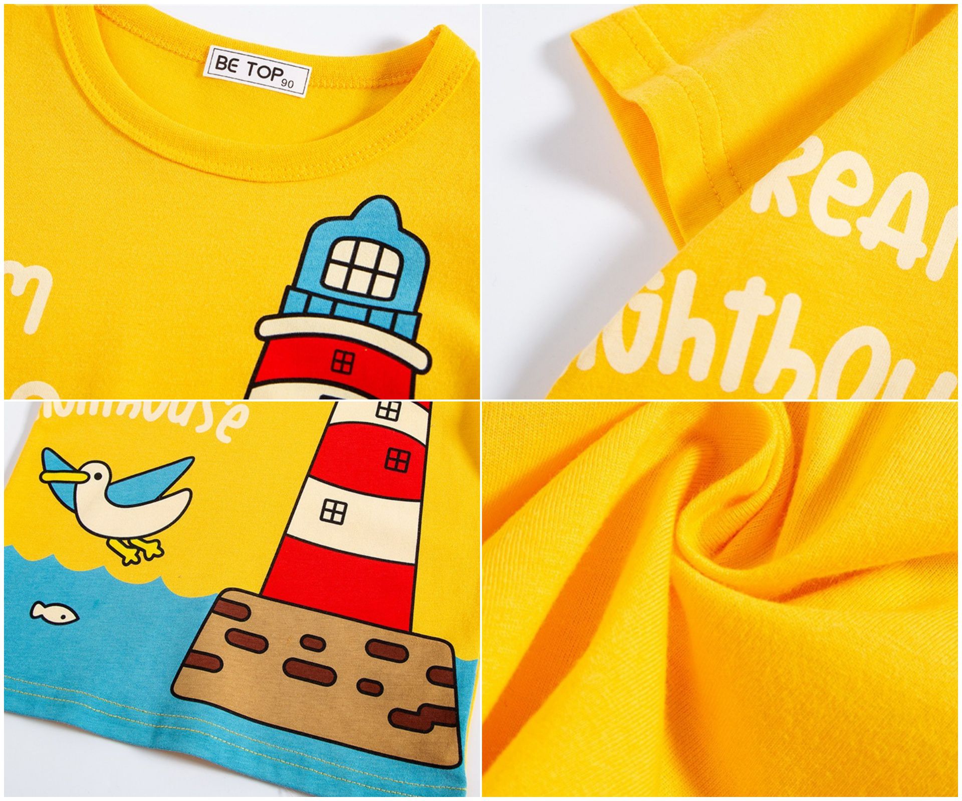 純棉短袖上衣-鯨魚-藍色