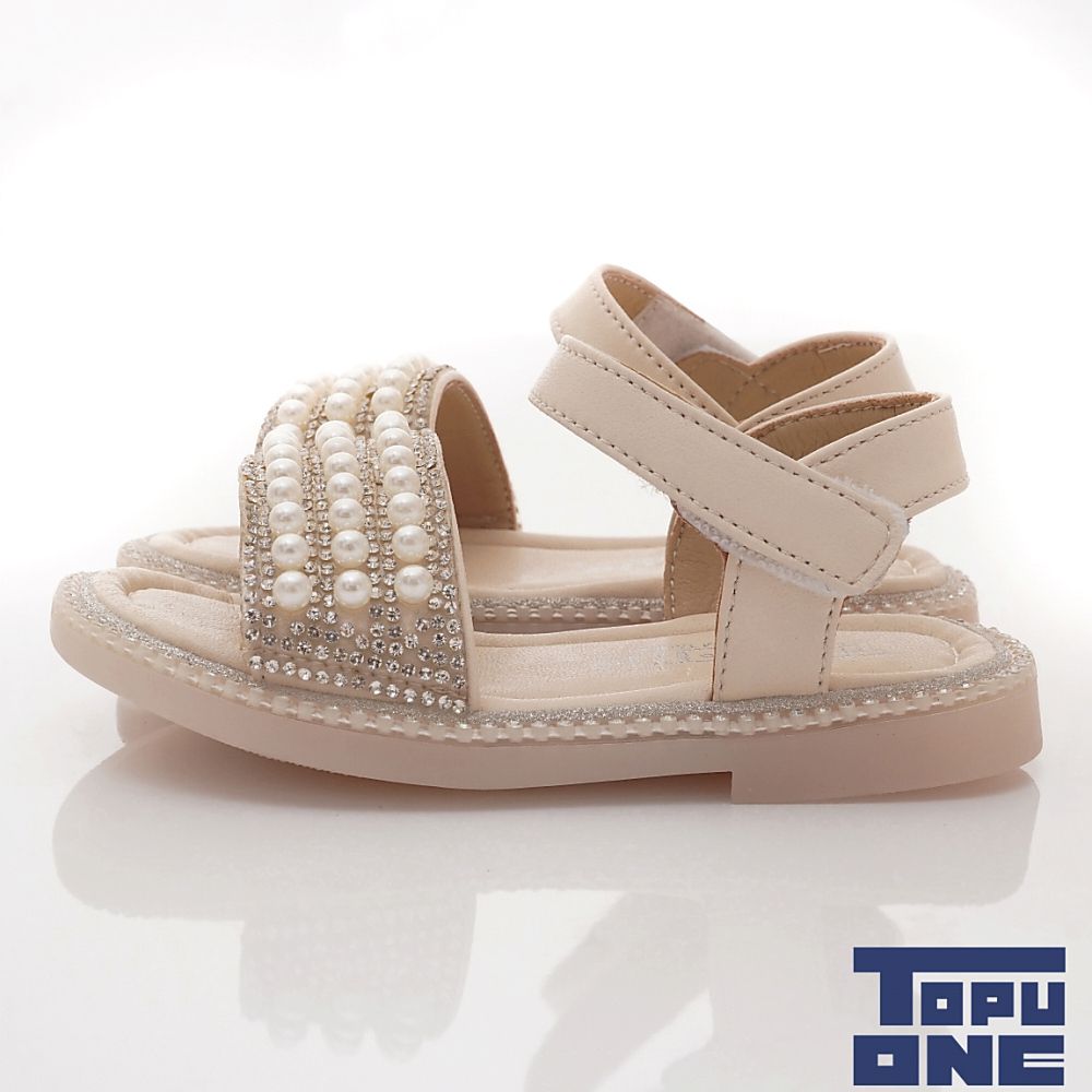 TOPUONE - 氣質串珠涼鞋(中小童段)-米