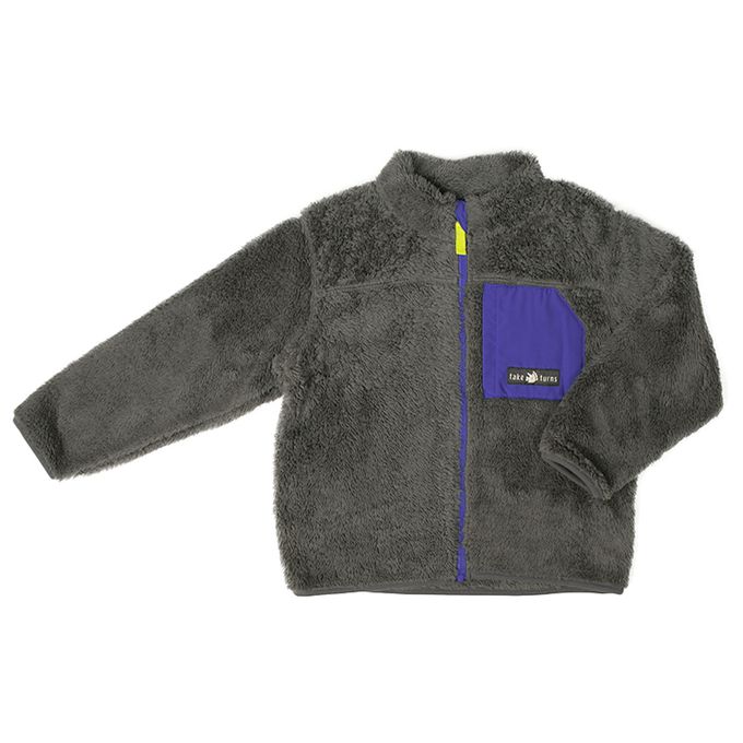 akachan honpo - 刷毛夾克-深灰色