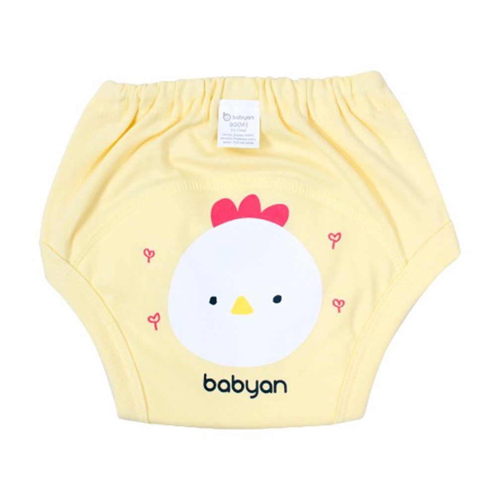 韓國 babyan - 4層純棉學習褲(印花圖案款)-圓滾滾小雞