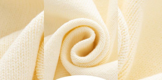 舒適圓領提花針織外套-滿版橘子-米色