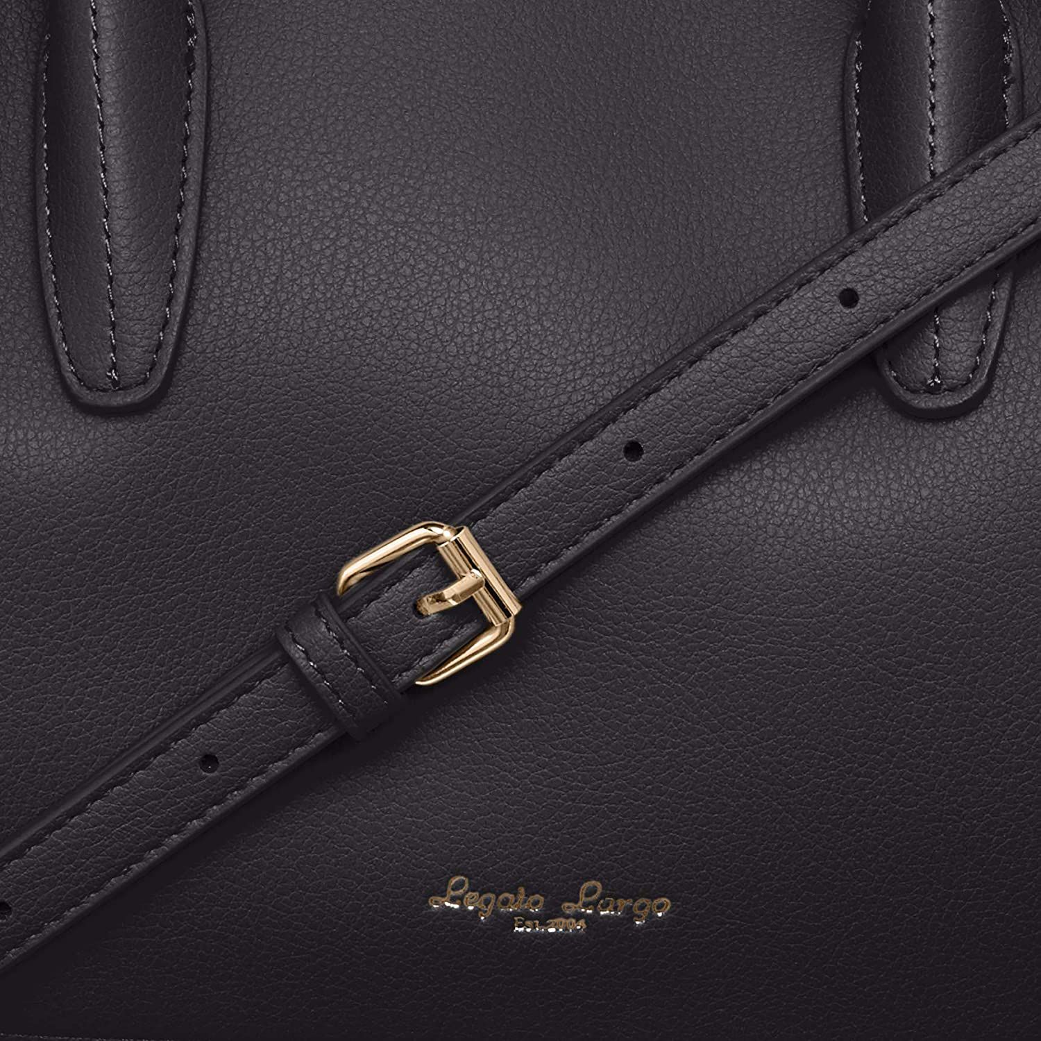 日本 Legato Largo - 輕量PU時尚2way肩背波士頓包-BK黑色 (19x27x10cm)