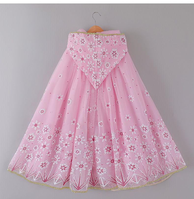 童話世界網紗連帽斗篷-雪花粉