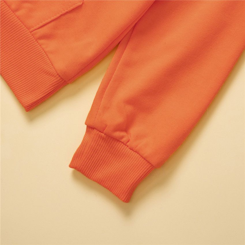 造型長袖帽T-微笑南瓜-橘色-萬聖節裝扮