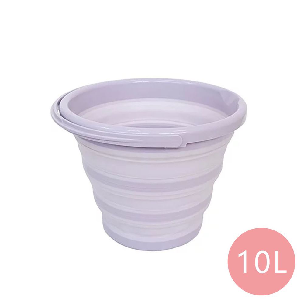 KINYO - 輕巧摺疊桶-紫色 (大_10L)-LP1641PU