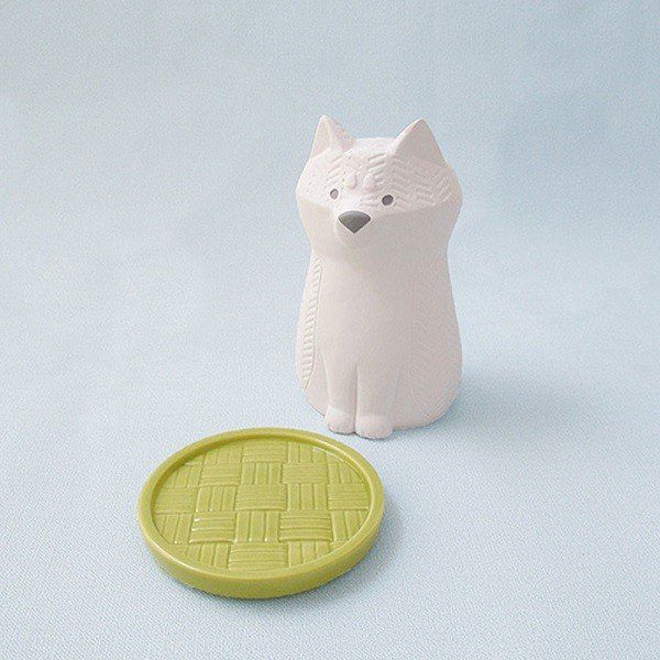 日本 DECOLE - 療癒環保除濕除臭擺飾(可重複使用)-編織紋路 小狗