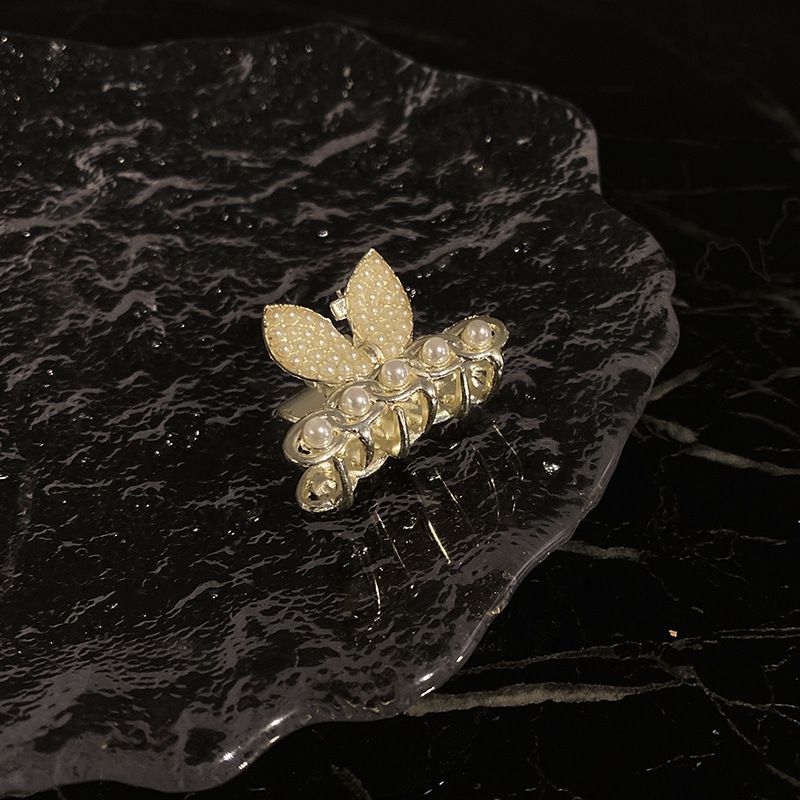 質感珍珠造型小爪夾-小半圓