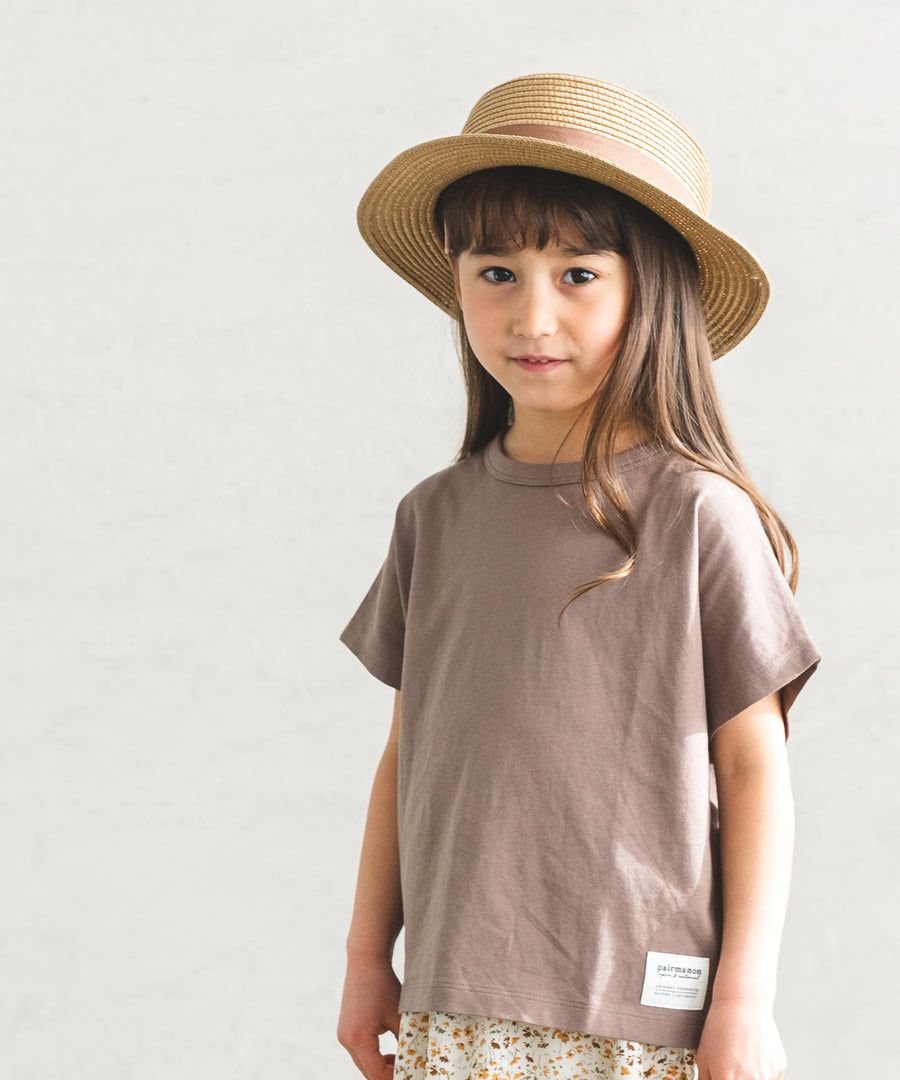 日本 PAIRMANON - 100%柔棉 素面短T(孩子)-粉