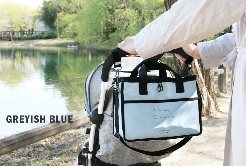 韓國 Conitale - 保冷保溫野餐袋/推車袋-迷霧藍