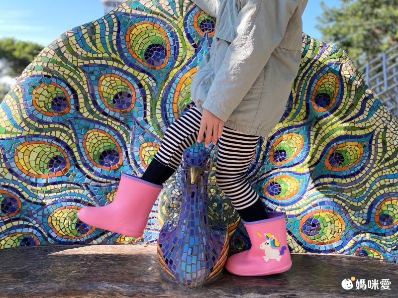 Cheerful Mario - 兒童雨鞋-粉色小馬