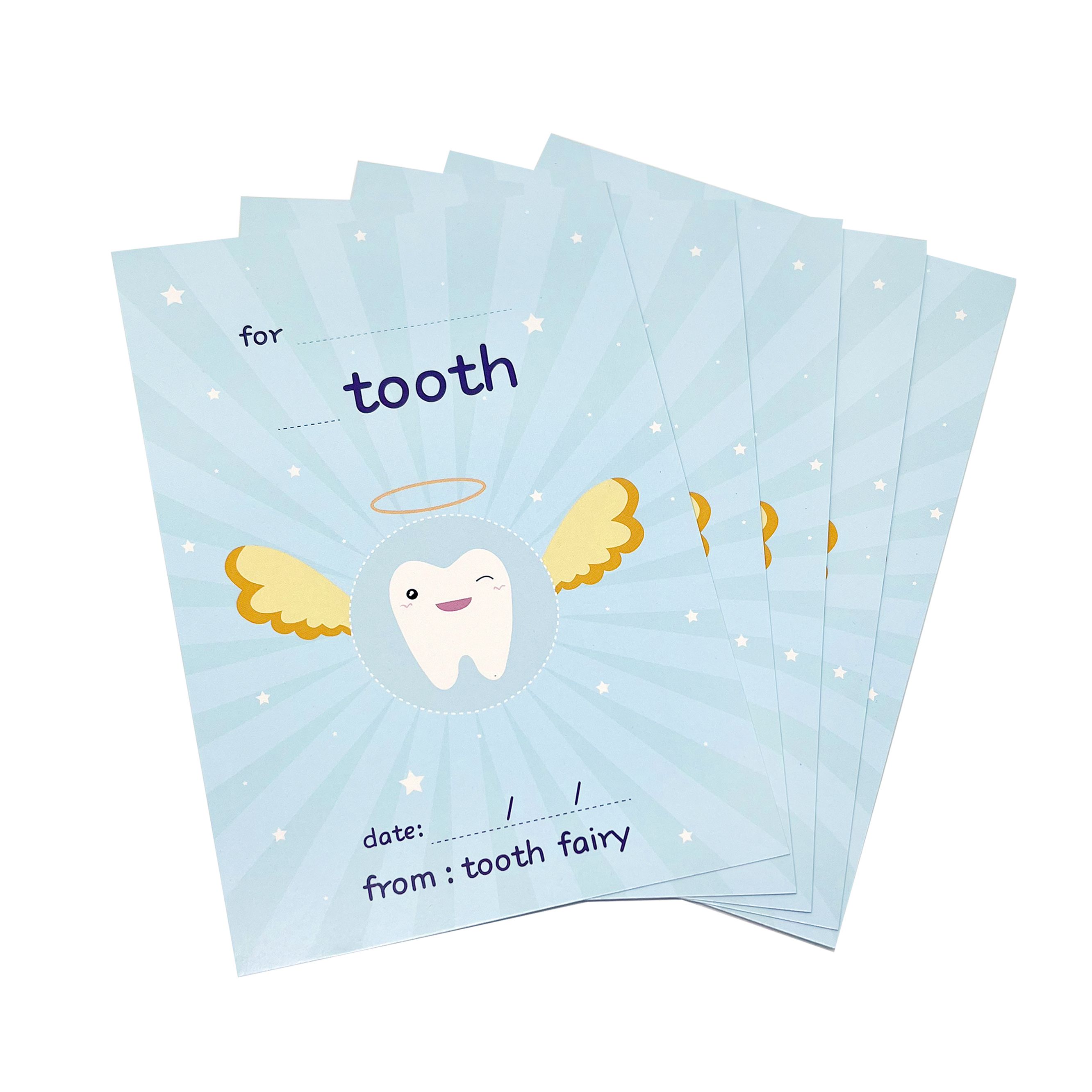 MangoBanana - 牙仙子收藏金幣5入組(藍袋款)-綜合(皇冠、禮物、獨角獸、城堡、寶藏 各一)-贈牙仙子金幣蒐集卡-藍